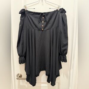 Elegant Black Off-Shoulder Blouse